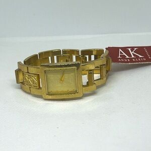 Anne Klein Gold Square Face Bracelet Watch